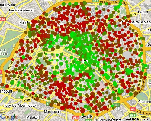 Bikes in Paris visualization